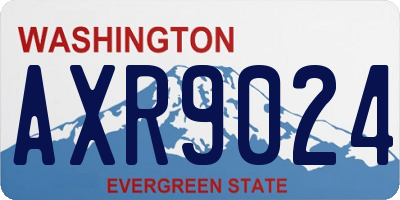 WA license plate AXR9024