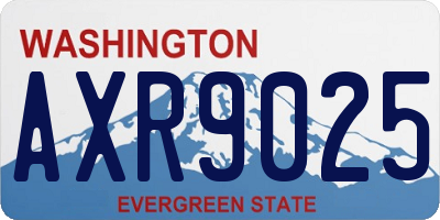 WA license plate AXR9025