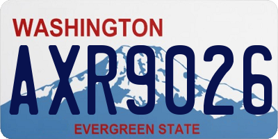WA license plate AXR9026