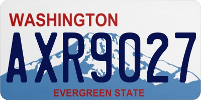 WA license plate AXR9027