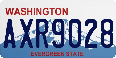 WA license plate AXR9028