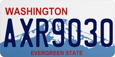 WA license plate AXR9030