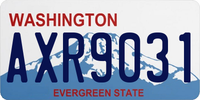 WA license plate AXR9031