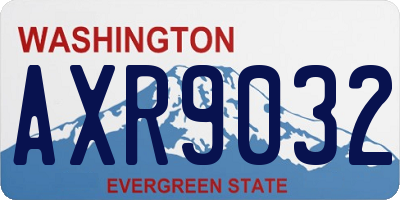 WA license plate AXR9032