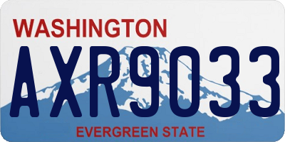WA license plate AXR9033