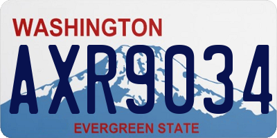 WA license plate AXR9034
