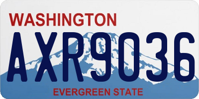WA license plate AXR9036