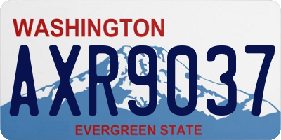 WA license plate AXR9037