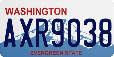 WA license plate AXR9038