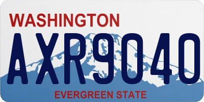 WA license plate AXR9040