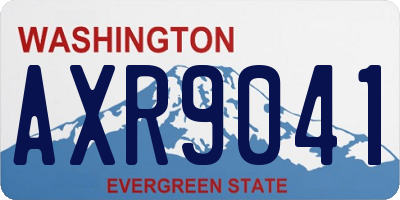 WA license plate AXR9041