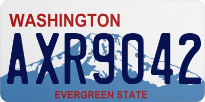 WA license plate AXR9042