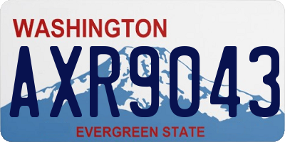 WA license plate AXR9043