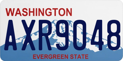 WA license plate AXR9048