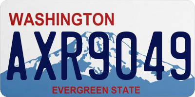 WA license plate AXR9049