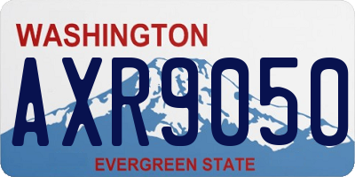 WA license plate AXR9050