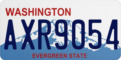 WA license plate AXR9054