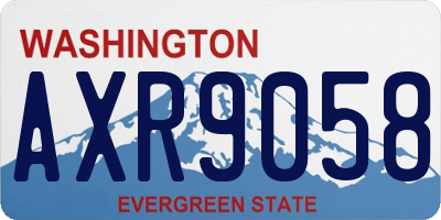 WA license plate AXR9058