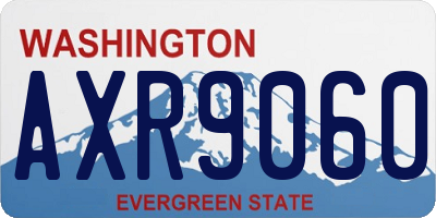 WA license plate AXR9060
