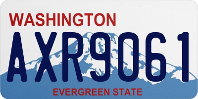 WA license plate AXR9061