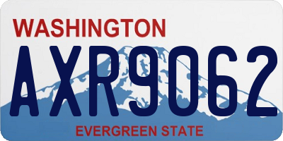WA license plate AXR9062