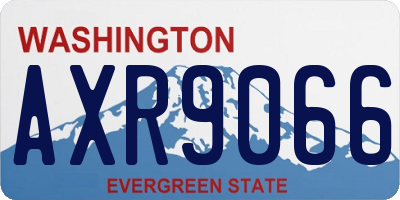 WA license plate AXR9066