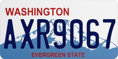 WA license plate AXR9067