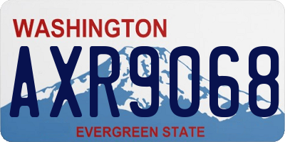 WA license plate AXR9068