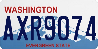 WA license plate AXR9074