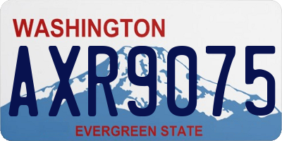 WA license plate AXR9075