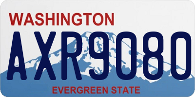 WA license plate AXR9080