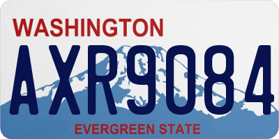 WA license plate AXR9084