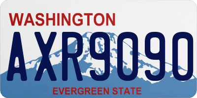 WA license plate AXR9090