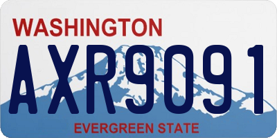WA license plate AXR9091