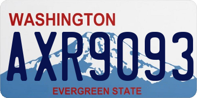 WA license plate AXR9093