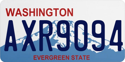 WA license plate AXR9094