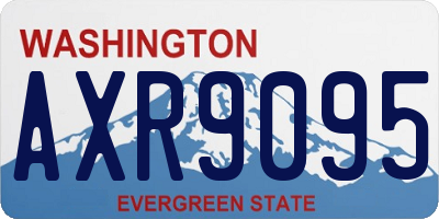 WA license plate AXR9095