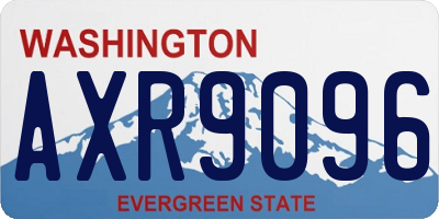 WA license plate AXR9096