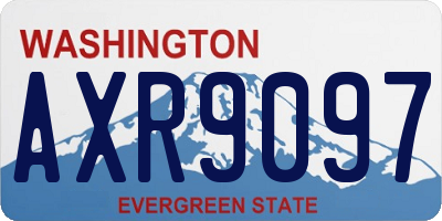 WA license plate AXR9097