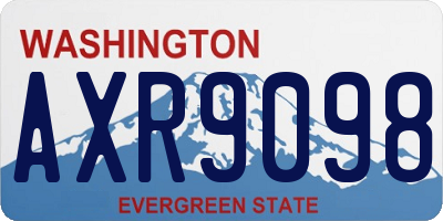 WA license plate AXR9098