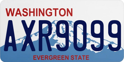WA license plate AXR9099
