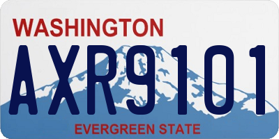WA license plate AXR9101
