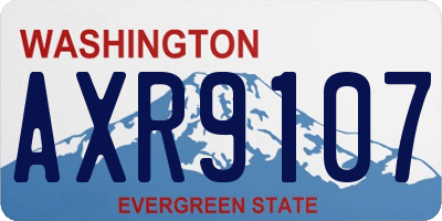 WA license plate AXR9107