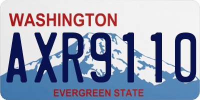WA license plate AXR9110