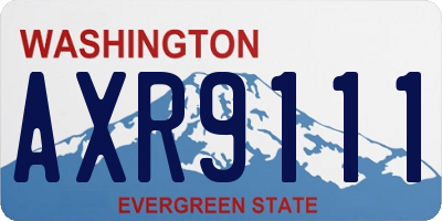 WA license plate AXR9111