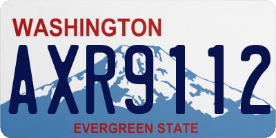 WA license plate AXR9112