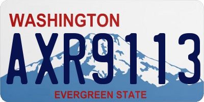 WA license plate AXR9113