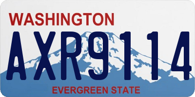 WA license plate AXR9114