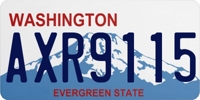 WA license plate AXR9115
