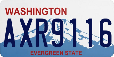 WA license plate AXR9116